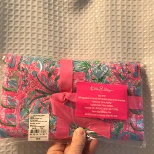 Lilly Pulitzer makeup brushes and case